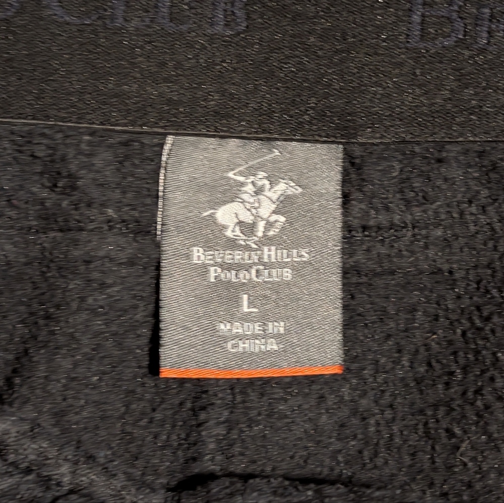 Beverly Hills Polo Club Sweatpants Men Size Large Black Drawstring Jogger Pants - Picture 3 of 3